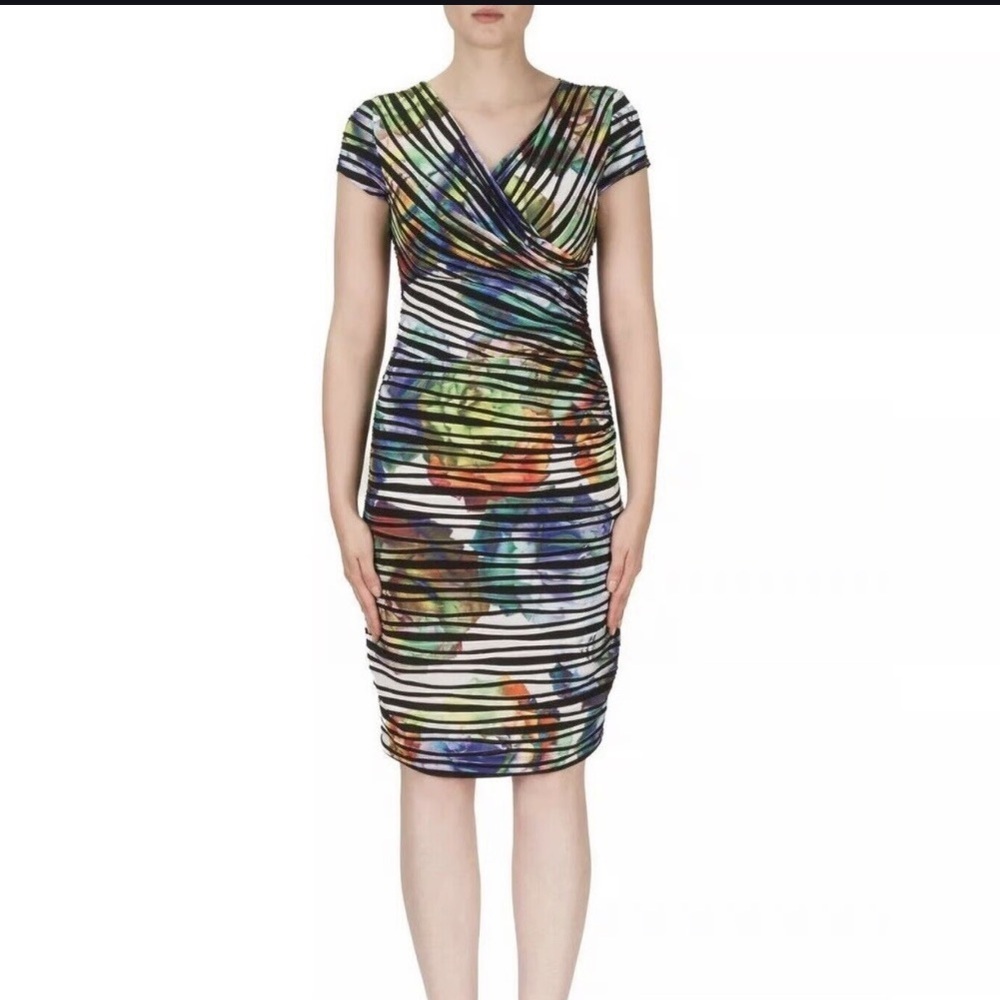Joseph Ribkoff Faux Wrap Dress  Size 8
